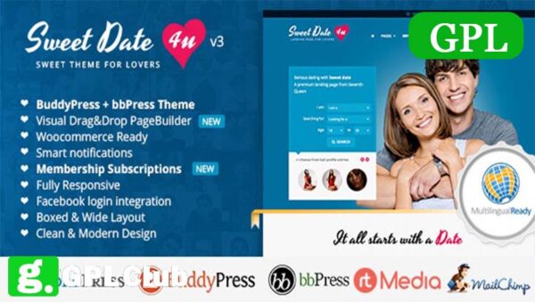 Sweet Date – More Than A WordPress Dating Theme