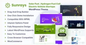 Sunrays Green Energy WordPress theme